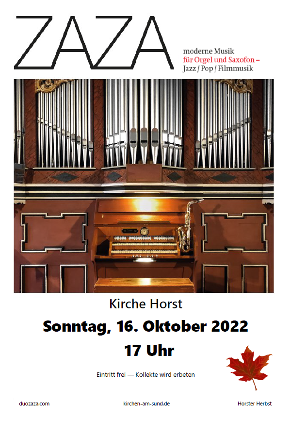 Duo ZAZA - Musik für Orgel und Saxofon - "Kirchen am Sund"
